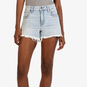 Kut from the Kloth Jane High Rise Long Denim Shorts